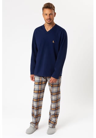 Pijama Masculinho Moletinho Flanelado Marinho