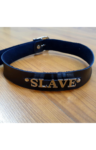 COLEIRA EM COURO AJUSTÁVEL SLAVE