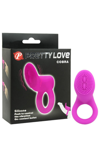 ANEL PENIANO EM SILICONE COM VIBRADOR PRETTY LOVE