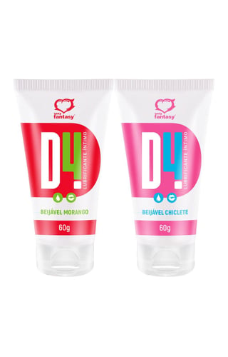 D4 LUBRIFICANTE BEIJÁVEL COM SABOR E AROMA 60G 