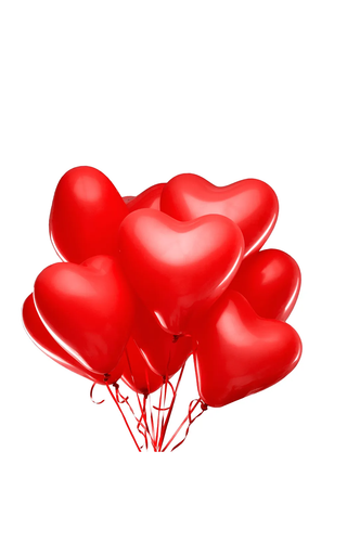 Balão em formato de coração 50 unidades