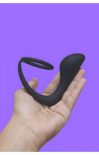 Plug estimulador de próstata com anel peniano