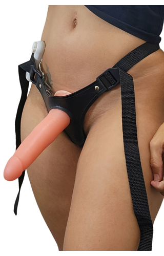 Strap-on Cinta com Dildo Vibratório 16,5 x 3,8cm