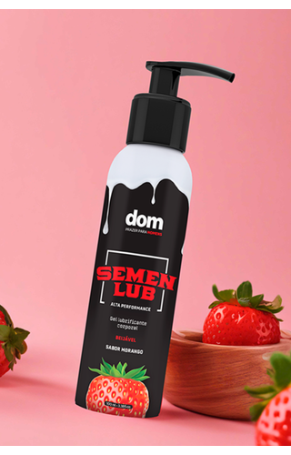 GEL LUBRIFICANTE CORPORAL SEMEN LUB MORANGO 100ML