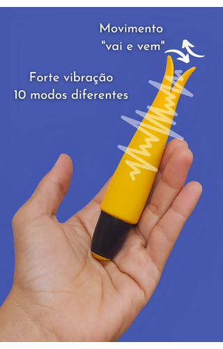 Vibrador Recarregável 10 vibrações Yellow