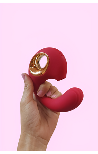 Vibrador Ponto G com Sucção Recarregável Alicia 