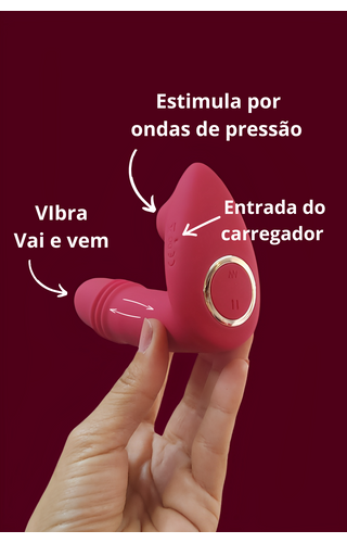 Vibrador vai e vem com Sucção Wireless Millemie