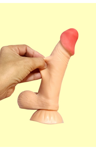 Pênis Dildo Dupla Densidade Em Tpe 19 X 4,2Cm