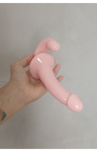 Dildo duplo em TPE com cinta strapless