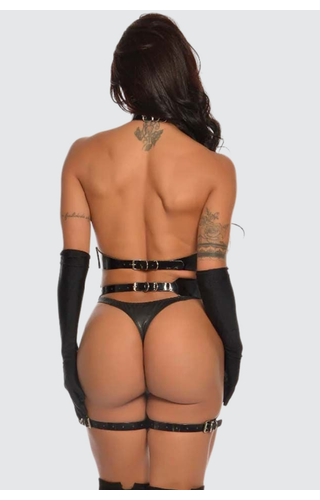 Harness ajustável em Vinil Dominatrix