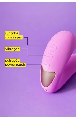 vibrador Sugador 3 em 1 com Power Touch