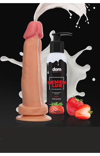 Semen Lub + Pênis ejaculador com ventosa 16 x 4cm