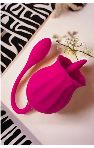 Vibrador Duplo com movimento de língua recarregável