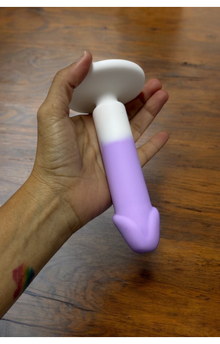 Plug Anal Reto em Silicone 14,8 x 2,9cm 
