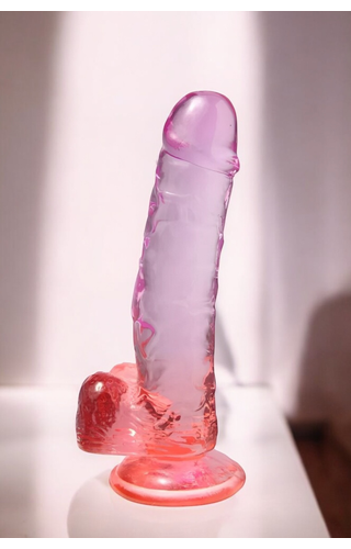 Dildo Cristal com ventosa 18 x3,7cm Luck