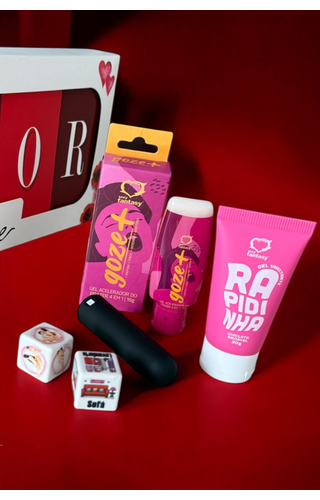 Kit Presente com Vibro Recarregável Amor
