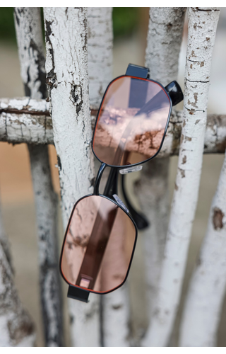 Óculos De Sol em Acetato Rosa com Preto