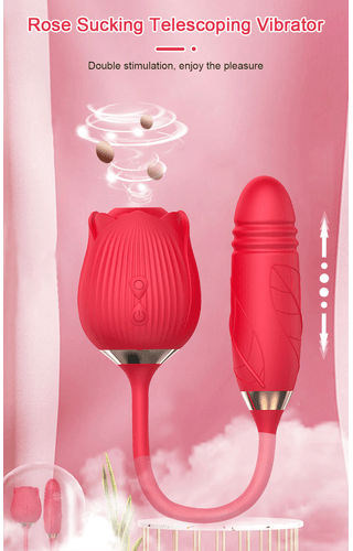 Vibrador e Sugador com Vai e Vem Flower