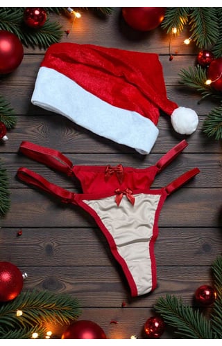 Kit Mamãe Noel com Calcinhas e Gorro