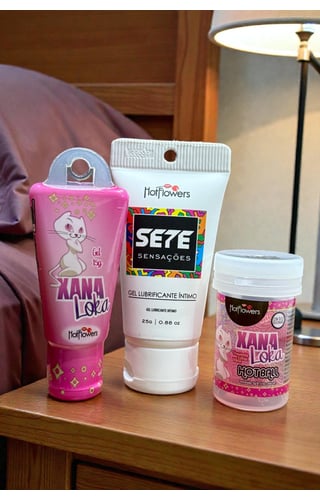 Kit Gel Sete Sensações Anal , Xana Loka Gel e Xana Loka Ball