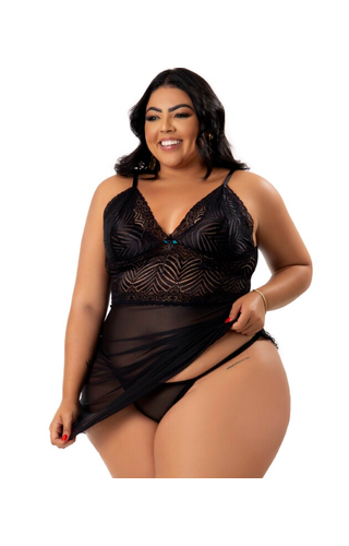 CAMISOLA SEXY PLUS SIZE + CALCINHA 