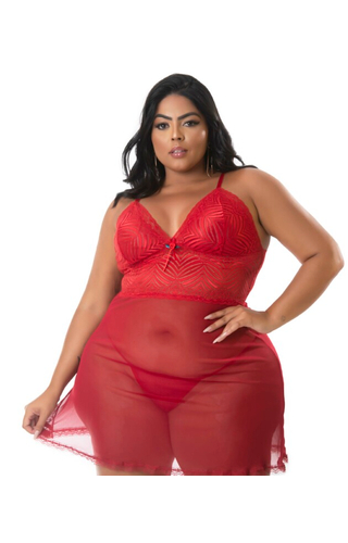 CAMISOLA SEXY PLUS SIZE + CALCINHA 