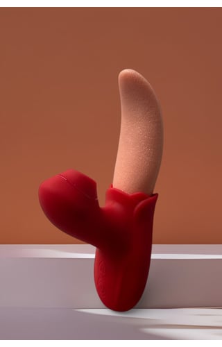 Vibrador Sugador com Movimento de Língua Tong