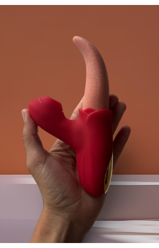 Vibrador Sugador com Movimento de Língua Tong
