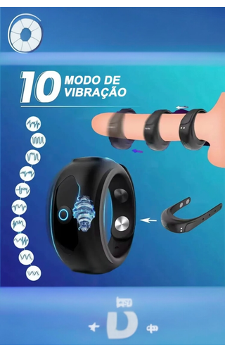 Anel Peniano com ajustável recarregável 