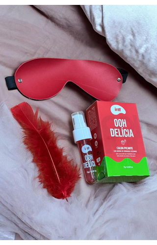 Kit Sensações com Venda, Pena e Gel Ohh Delícia
