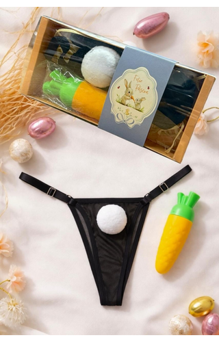 Kit Coelha com calcinha e Vibrador Cenoura