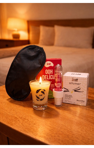 Kit Noivos vela de massagem, Venda e Gel térmico 