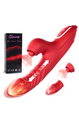 Vibrador Rabbit e vai e vem com pulsador Yvi