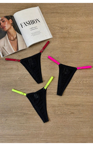 Kit com 3 calcinhas BLACK IN LOVE