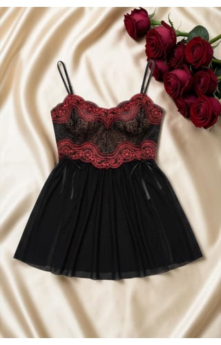 Camisola em Tule e renda Passion 