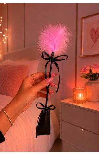 Chibata cabo longo com plumas Red Room Collection