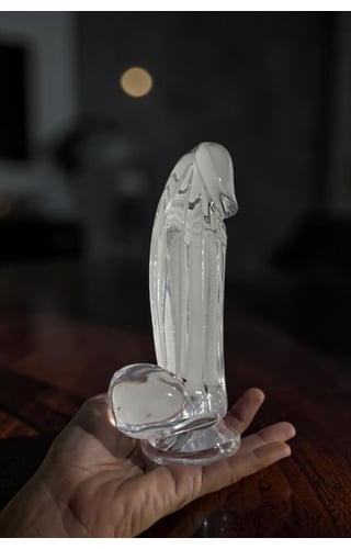 Dildo com ventosa em TPE translúcido 16 x 4,5cm