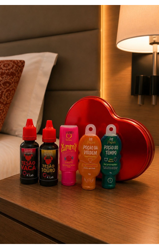 Kit Sex Shop Casais com Géis e Porta Joia 