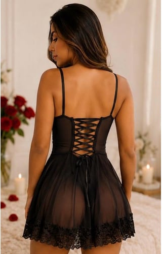 Camisola com Bojo em tule e renda Sunshine