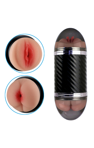 Masturbador duplo Vagina e ânus em Cyberskin 