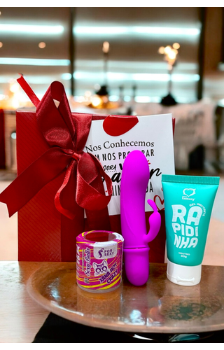 Kit Safadezinha Com Vibro, Lubrificante e Excitante
