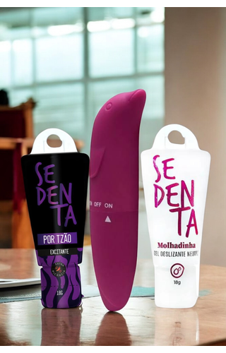 Kit com Vibrador, Sedenta Molhadinha e Excitante