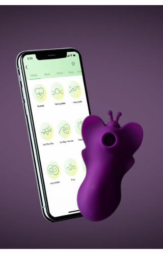 Vibrador de calcinha com Sucção e app Candy