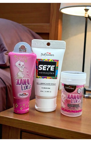 Kit Gel Sete Sensações Anal , Xana Loka Gel e Xana Loka Ball