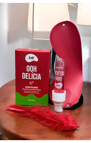 Kit Sensações com Venda, Pena e Gel Ohh Delícia