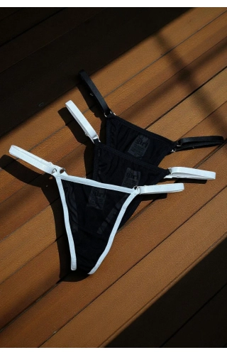 Kit com 3 calcinhas BLACK IN LOVE