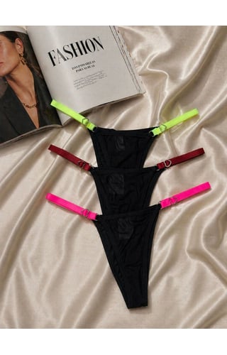 Kit com 3 calcinhas BLACK IN LOVE