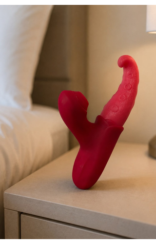 Vibrador Sugador com Movimento de Língua Tong