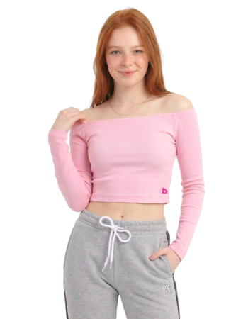 Blusinha Cropped Canelada Manga Longa Badcat