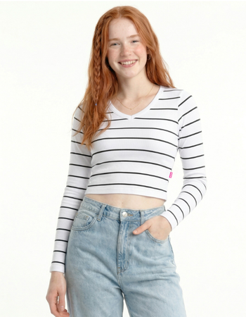 Blusinha Decote V  M/L